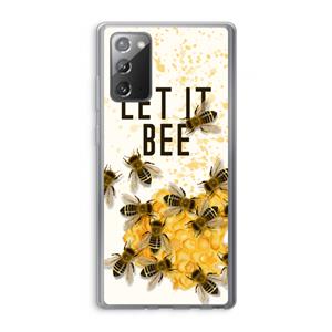 CaseCompany Let it bee: Samsung Galaxy Note 20 / Note 20 5G Transparant Hoesje