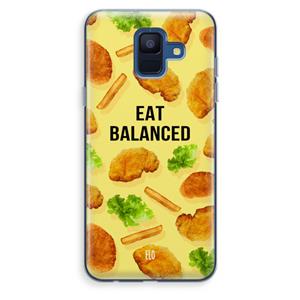CaseCompany Eat Balanced: Samsung Galaxy A6 (2018) Transparant Hoesje