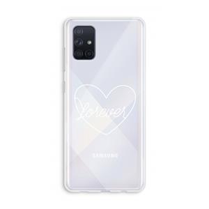 CaseCompany Forever heart pastel: Galaxy A71 Transparant Hoesje