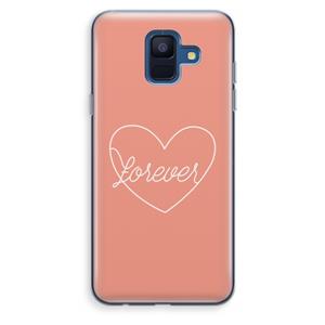 CaseCompany Forever heart: Samsung Galaxy A6 (2018) Transparant Hoesje
