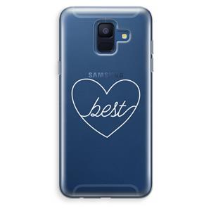 CaseCompany Best heart pastel: Samsung Galaxy A6 (2018) Transparant Hoesje