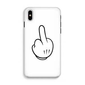 CaseCompany Middle finger white: iPhone X Tough Case