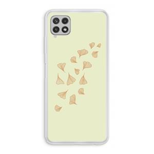 CaseCompany Falling Leaves: Samsung Galaxy A22 4G Transparant Hoesje