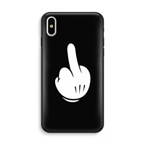 CaseCompany Middle finger black: iPhone X Tough Case