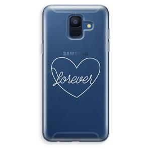 CaseCompany Forever heart pastel: Samsung Galaxy A6 (2018) Transparant Hoesje