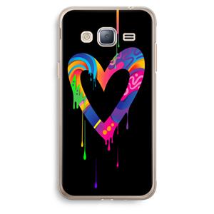 CaseCompany Melts My Heart: Samsung Galaxy J3 (2016) Transparant Hoesje
