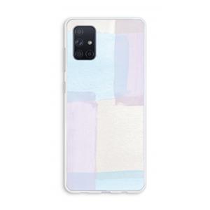 CaseCompany Square pastel: Galaxy A71 Transparant Hoesje
