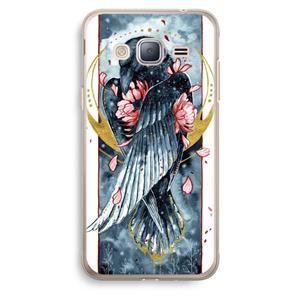 CaseCompany Golden Raven: Samsung Galaxy J3 (2016) Transparant Hoesje