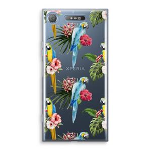 CaseCompany Kleurrijke papegaaien: Sony Xperia XZ1 Transparant Hoesje