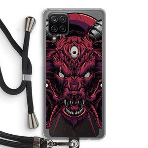 CaseCompany Hell Hound and Serpents: Samsung Galaxy A12 Transparant Hoesje met koord