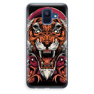 CaseCompany Tiger and Rattlesnakes: Samsung Galaxy A6 (2018) Transparant Hoesje