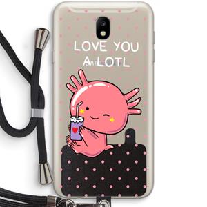 CaseCompany Love You A Lotl: Samsung Galaxy J7 (2017) Transparant Hoesje met koord