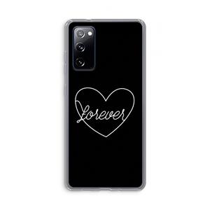 CaseCompany Forever heart black: Samsung Galaxy S20 FE / S20 FE 5G Transparant Hoesje