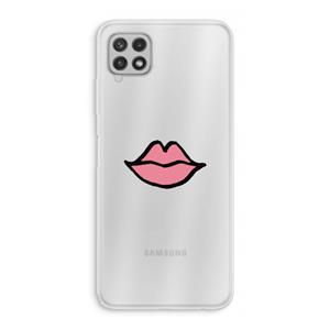 CaseCompany Kusje: Samsung Galaxy A22 4G Transparant Hoesje
