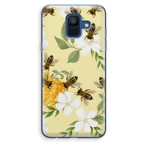 CaseCompany No flowers without bees: Samsung Galaxy A6 (2018) Transparant Hoesje