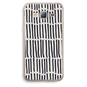 CaseCompany Moroccan stripes: Samsung Galaxy J3 (2016) Transparant Hoesje