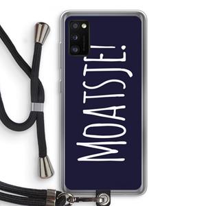 CaseCompany Moatsje!: Samsung Galaxy A41 Transparant Hoesje met koord
