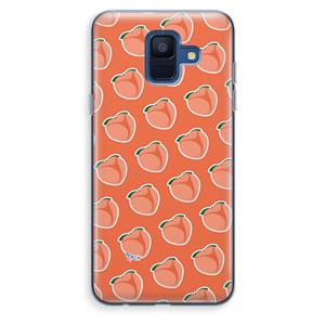 CaseCompany Just peachy: Samsung Galaxy A6 (2018) Transparant Hoesje