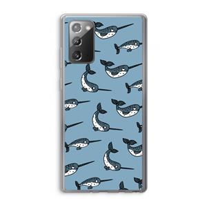 CaseCompany Narwhal: Samsung Galaxy Note 20 / Note 20 5G Transparant Hoesje