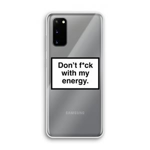 CaseCompany My energy: Samsung Galaxy S20 Transparant Hoesje