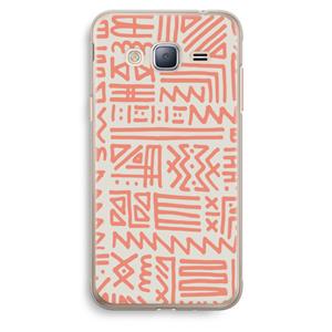 CaseCompany Marrakech Pink: Samsung Galaxy J3 (2016) Transparant Hoesje