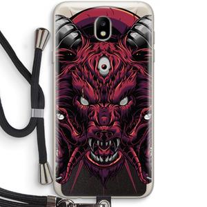 CaseCompany Hell Hound and Serpents: Samsung Galaxy J7 (2017) Transparant Hoesje met koord