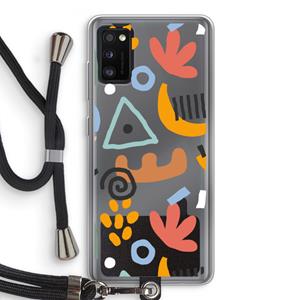 CaseCompany Abstract: Samsung Galaxy A41 Transparant Hoesje met koord