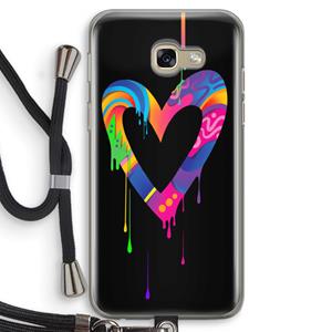 CaseCompany Melts My Heart: Samsung Galaxy A5 (2017) Transparant Hoesje met koord