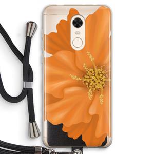 CaseCompany Orange Ellila flower: Xiaomi Redmi 5 Transparant Hoesje met koord