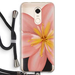 CaseCompany Pink Ellila Flower: Xiaomi Redmi 5 Transparant Hoesje met koord