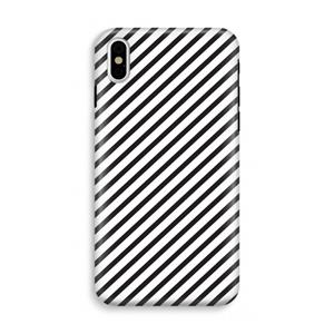 CaseCompany Strepen zwart-wit: iPhone X Tough Case