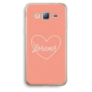 CaseCompany Forever heart: Samsung Galaxy J3 (2016) Transparant Hoesje
