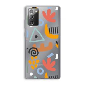 CaseCompany Abstract: Samsung Galaxy Note 20 / Note 20 5G Transparant Hoesje
