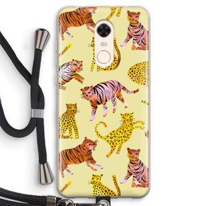 CaseCompany Cute Tigers and Leopards: Xiaomi Redmi 5 Transparant Hoesje met koord