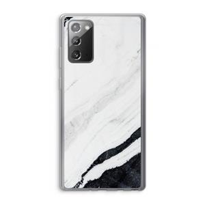 CaseCompany Elegante marmer: Samsung Galaxy Note 20 / Note 20 5G Transparant Hoesje