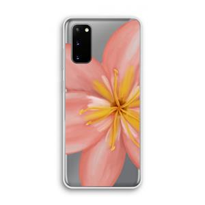 CaseCompany Pink Ellila Flower: Samsung Galaxy S20 Transparant Hoesje