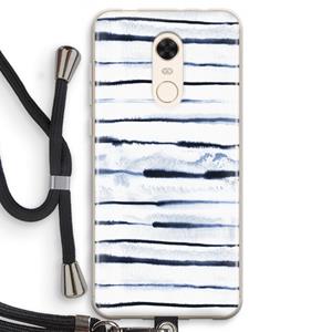 CaseCompany Ink Stripes: Xiaomi Redmi 5 Transparant Hoesje met koord