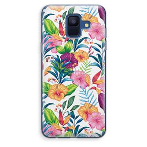 CaseCompany Tropisch 2: Samsung Galaxy A6 (2018) Transparant Hoesje