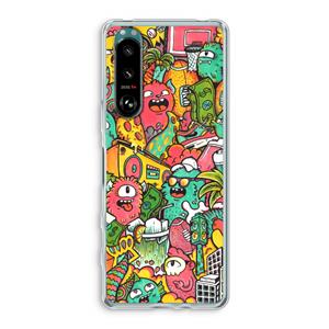 CaseCompany Vexx City: Sony Xperia 5 III Transparant Hoesje