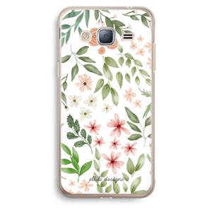 CaseCompany Botanical sweet flower heaven: Samsung Galaxy J3 (2016) Transparant Hoesje