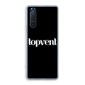 CaseCompany Topvent Zwart: Sony Xperia 5 II Transparant Hoesje