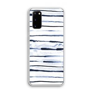 CaseCompany Ink Stripes: Samsung Galaxy S20 Transparant Hoesje