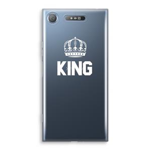 CaseCompany King zwart: Sony Xperia XZ1 Transparant Hoesje