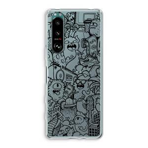 CaseCompany Vexx Black City : Sony Xperia 5 III Transparant Hoesje