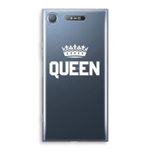 CaseCompany Queen zwart: Sony Xperia XZ1 Transparant Hoesje