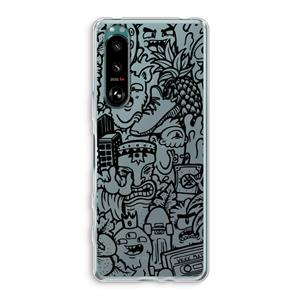 CaseCompany Vexx Black Mixtape: Sony Xperia 5 III Transparant Hoesje