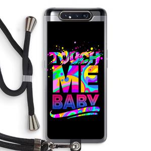 CaseCompany Touch Me: Samsung Galaxy A80 Transparant Hoesje met koord