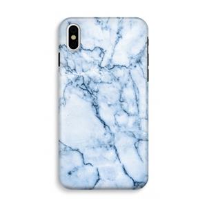 CaseCompany Blauw marmer: iPhone X Tough Case