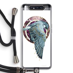 CaseCompany Golden Falcon: Samsung Galaxy A80 Transparant Hoesje met koord
