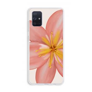 CaseCompany Pink Ellila Flower: Galaxy A71 Transparant Hoesje